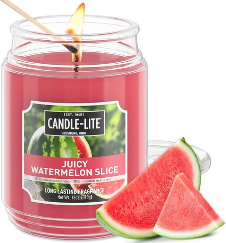 CANDLE-LITE Scented Ocean Blue Mist Fragrance, One 18 oz. Single-Wick Aromatherapy Candle with 110 Hours of Burn Time, Light Color (Individual Box) in Saudi Arabia