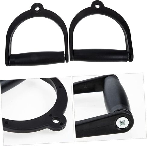 Toddmomy 2Pcs Sports Handle Resistance Gym Cable Attachment Handle Gym Ankle Strap for Cable Machine Ankle Cable attachments for Gym t bar Exercise Band Plastic Chain Belt Fitness Metal in Saudi Arabia