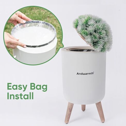 Bathroom Trash Can-Small Bathroom Garbage Can with Plant -Hidden Trash Can-Cute Trash Can-Decorative Trash Can-Dog Proof Trash Can-Cute Bathroom Trash Can in Saudi Arabia