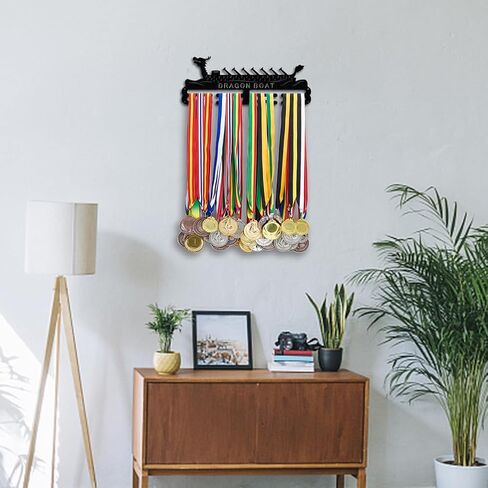 PH PandaHall Dock Diving Hanger Display, Dog Medal Holder Display Hanger Metal Medal Rack Frame Sport Awards Ribbon Holder Personalized Wall Mount Tiered Award Rack for Over 60 Medals Athletes in Saudi Arabia