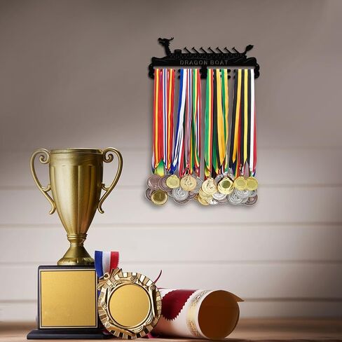 PH PandaHall Dock Diving Hanger Display, Dog Medal Holder Display Hanger Metal Medal Rack Frame Sport Awards Ribbon Holder Personalized Wall Mount Tiered Award Rack for Over 60 Medals Athletes in Saudi Arabia