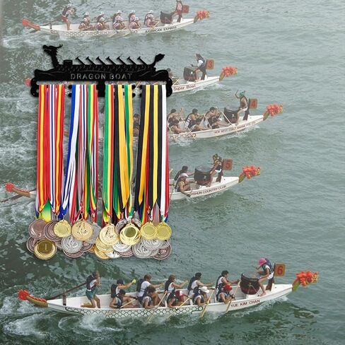 PH PandaHall Dock Diving Hanger Display, Dog Medal Holder Display Hanger Metal Medal Rack Frame Sport Awards Ribbon Holder Personalized Wall Mount Tiered Award Rack for Over 60 Medals Athletes in Saudi Arabia