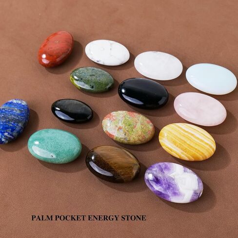 Runyangshi Natural Yellow Calcite Crystal Palm Play Stone Polishing Thumb Worry Stone Healing & Calming Worry Stone Polished Healing Crystal Stone for Relieve Anxiety Stress in Saudi Arabia