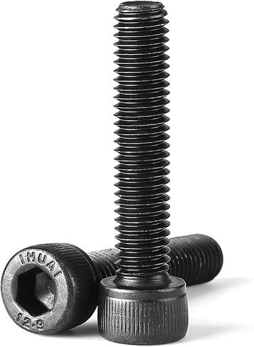 M5-0.8 × 60 مم براغي غطاء رأس مقبس سداسي 12.9 درجة من سبائك الصلب، لمسة نهائية من أكسيد الأسود، محرك سداسي ألين متري، ماكينة ملولبة بالكامل 25 قطعة in Kuwait