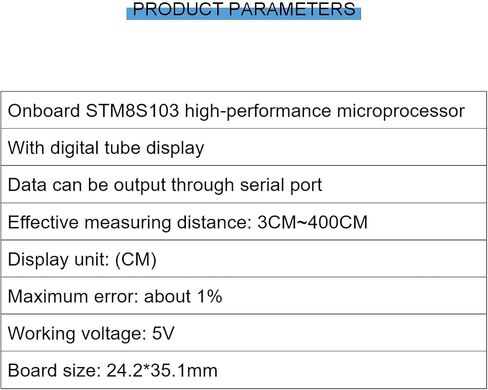 2 pcs HC-SR04P/SR04 Ultrasonic Sensor ranging Display Module 5V Test Board Display Range Finder LED Display Module with Dupont Cable for Arduino Robot in Saudi Arabia