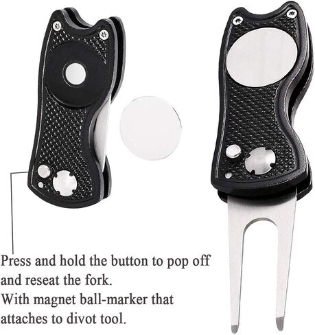 منشفة جولف من الألياف الدقيقة ثلاثية الطي، فرشاة نادي الجولف مع منظف الأخدود، أداة إصلاح معدنية قابلة للطي، مبراة أخدود نادي الجولف، مجموعة هدايا إكسسوارات الجولف (5 في 1) in Kuwait