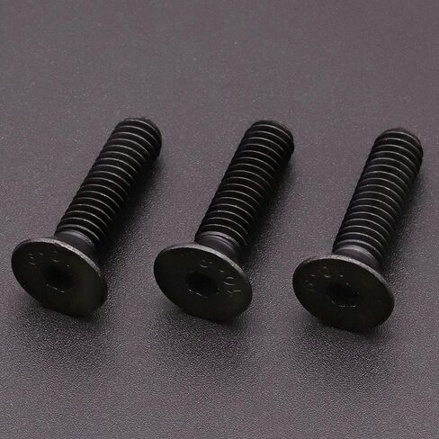 1/4"-20 x 3/4 inch Flat Head Socket Cap Screws Grade 10.9 Alloy Steel, Black Oxide, Counterskunk Head, Full Thread, Pack of 30 in Saudi Arabia