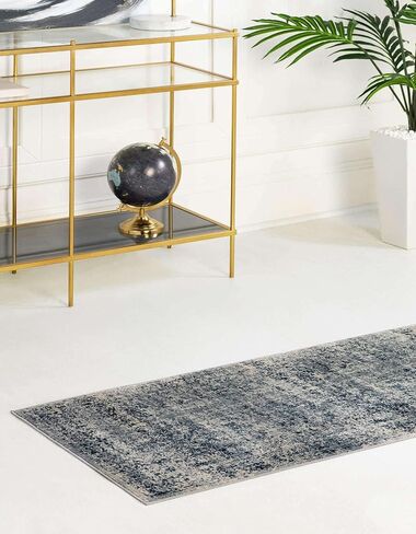 Unique Loom Chateau Collection Area Rug - Jefferson (2' x 3' 1" Rectangle, Blue Gray/Beige) in Saudi Arabia