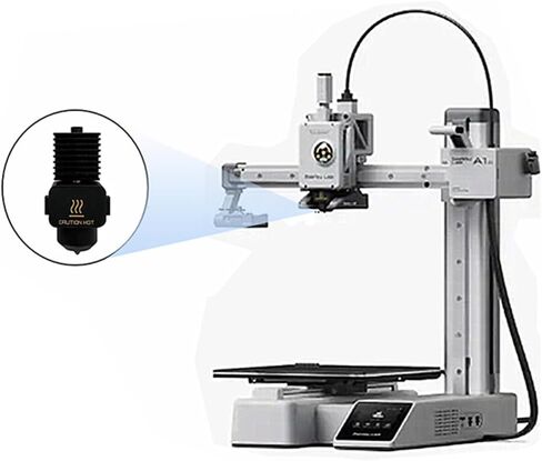 0.4MM Hardened Steel Nozzle Assembly Hotend Kit for Bambu Lab A1 Mini 3D Printer Accessory（0.4mm） in Kuwait