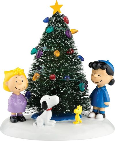 Department 56 Peanuts Village O' Christmas Tree Accessory Figurine,Green in Saudi Arabia