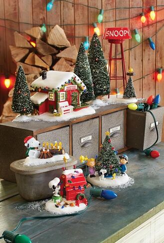 Department 56 Peanuts Village O' Christmas Tree Accessory Figurine,Green in Saudi Arabia