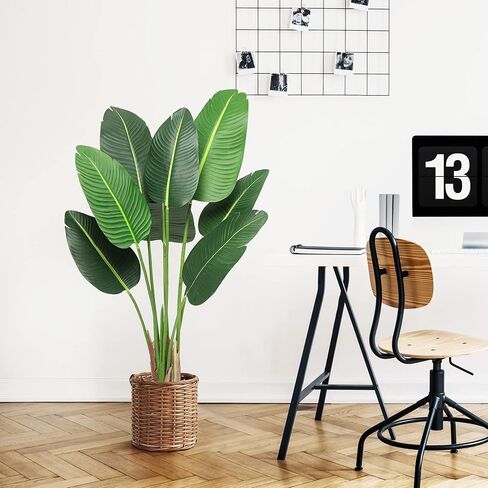 IDEALHOUSE نبات طائر الجنة الاصطناعي، 48 بوصة، أخضر، بلاستيك in Saudi Arabia