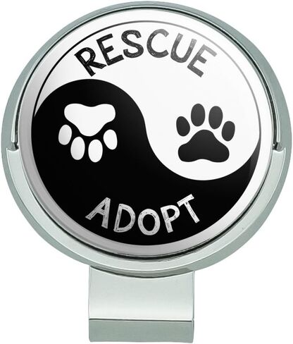 GRAPHICS & MORE Rescue Adopt Yin Yang Paw Prints Dogs Cats Golf Hat Clip with Magnetic Ball Marker in Saudi Arabia