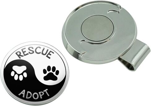 GRAPHICS & MORE Rescue Adopt Yin Yang Paw Prints Dogs Cats Golf Hat Clip with Magnetic Ball Marker in Saudi Arabia