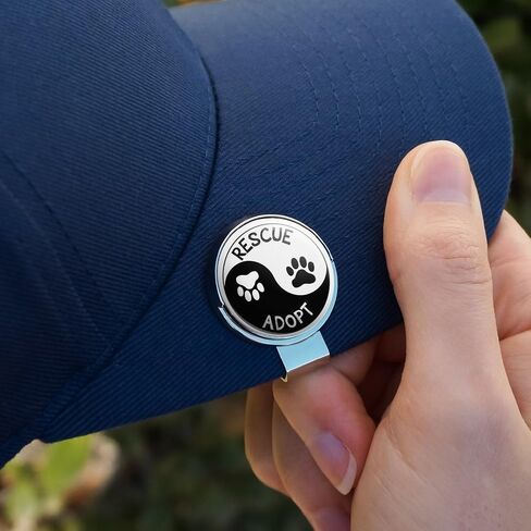 GRAPHICS & MORE Rescue Adopt Yin Yang Paw Prints Dogs Cats Golf Hat Clip with Magnetic Ball Marker in Saudi Arabia