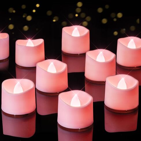 Homemory Multi Color Changing Tea Lights Candles Battery Operated, LED Holiday Candles Tealights with 7-Color Changing for Halloween, Pumpkin, Ofrenda, Christmas, Party, DIY, 12-Pack [White Base] in Saudi Arabia