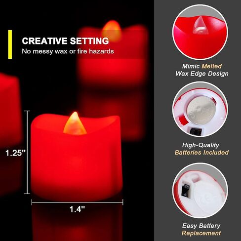 Homemory Multi Color Changing Tea Lights Candles Battery Operated, LED Holiday Candles Tealights with 7-Color Changing for Halloween, Pumpkin, Ofrenda, Christmas, Party, DIY, 12-Pack [White Base] in Saudi Arabia