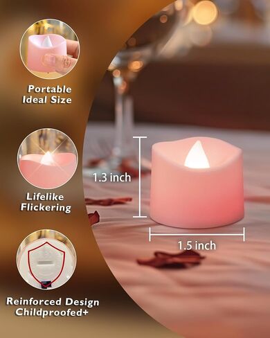 Homemory Multi Color Changing Tea Lights Candles Battery Operated, LED Holiday Candles Tealights with 7-Color Changing for Halloween, Pumpkin, Ofrenda, Christmas, Party, DIY, 12-Pack [White Base] in Saudi Arabia