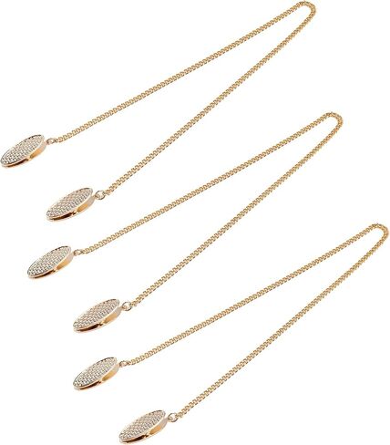 3pcs Napkin Clips Bib Holder Clip with Flexible Adjustable Chains and Lanyard Clip, Metal Bib Clip Napkin Fixing Clip for Dental, Adult and Elderly (19inch - Gold) in Saudi Arabia