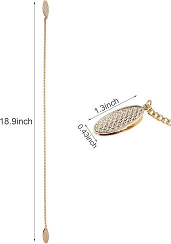 3pcs Napkin Clips Bib Holder Clip with Flexible Adjustable Chains and Lanyard Clip, Metal Bib Clip Napkin Fixing Clip for Dental, Adult and Elderly (19inch - Gold) in Saudi Arabia