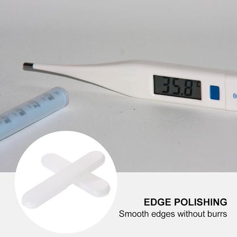 2Pcs Thermometer Case Plastic Digital Thermometer Storage Box Thermometer Containers for Adult 14.5x3x1.5cm (Transparent Color) in Saudi Arabia