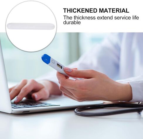 2Pcs Thermometer Case Plastic Digital Thermometer Storage Box Thermometer Containers for Adult 14.5x3x1.5cm (Transparent Color) in Saudi Arabia