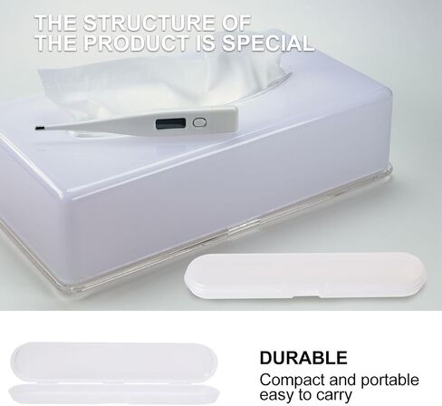 2Pcs Thermometer Case Plastic Digital Thermometer Storage Box Thermometer Containers for Adult 14.5x3x1.5cm (Transparent Color) in Saudi Arabia