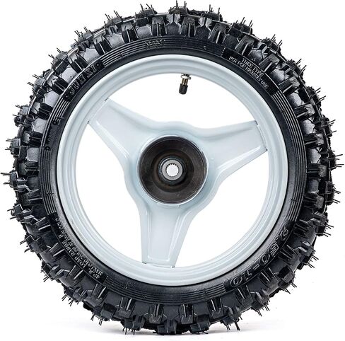 مجموعة إطارات SUNQIAO 1.40-10 للعجلات الخلفية 2.50-10 لدراجات الأطفال PW50 PY50 PEEWEE 50CC Y Zinger (أبيض) in Saudi Arabia