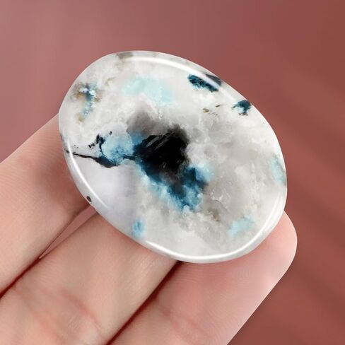 1.5-2" Rainbow Moonstone Large Oval Stones and Healing Crystals Natural Labradorite Rough Crystal Rocks for Tumbling Cabbing Polishing Fountain DIY Raw Stones Rocks Decoration in Saudi Arabia