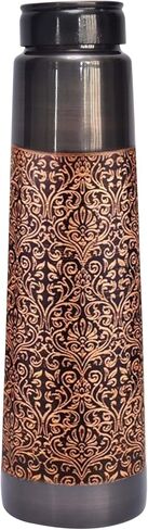BA Antique Style Embossed Pure Copper Water Bottle for Drinking Handcrafted Ayurvedic Copper Water Bottle Stylish Trendy Copper Bottle Water Vessel 950ml,32 OZ in Saudi Arabia