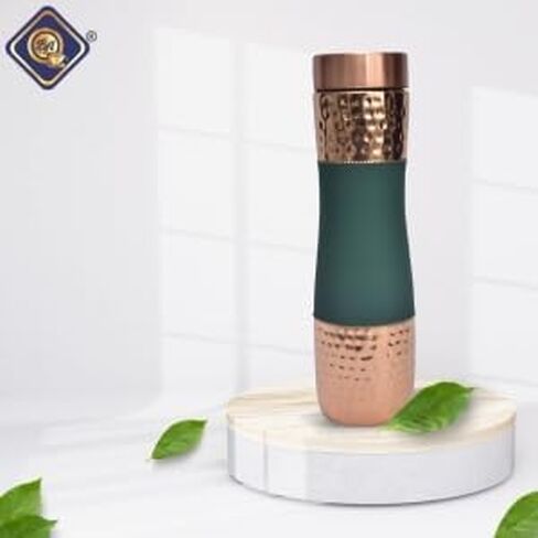 BA Antique Style Embossed Pure Copper Water Bottle for Drinking Handcrafted Ayurvedic Copper Water Bottle Stylish Trendy Copper Bottle Water Vessel 950ml,32 OZ in Saudi Arabia