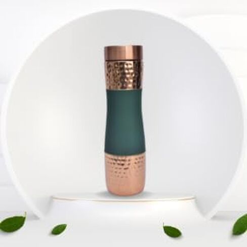 BA Antique Style Embossed Pure Copper Water Bottle for Drinking Handcrafted Ayurvedic Copper Water Bottle Stylish Trendy Copper Bottle Water Vessel 950ml,32 OZ in Saudi Arabia