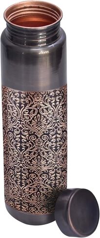 BA Antique Style Embossed Pure Copper Water Bottle for Drinking Handcrafted Ayurvedic Copper Water Bottle Stylish Trendy Copper Bottle Water Vessel 950ml,32 OZ in Saudi Arabia