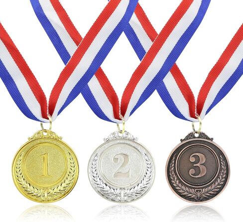 Gold Silver Bronze Medals 1st 2nd 3rd Place Metal Award for Kids Adults Olympic Style Winner Awards for Sports Party Tournaments Prizes Competitions 2 Inches 3PCS ST3-DYMJP in Saudi Arabia