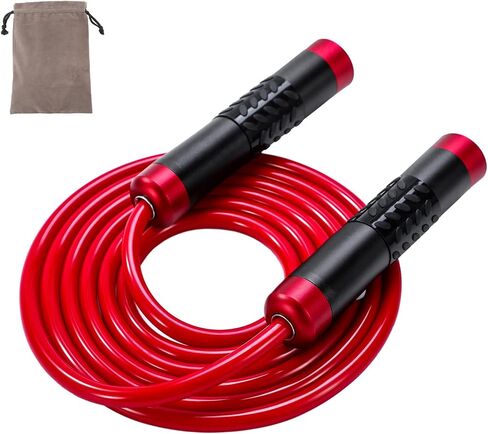 Weighted Jump Rope for Women,Men,Heavy Jump Rope with Adjustable Bold PVC Rope,Ball Bearing Aluminum Handle,Great for Crossfit Training, Boxing, and MMA Workouts in Saudi Arabia