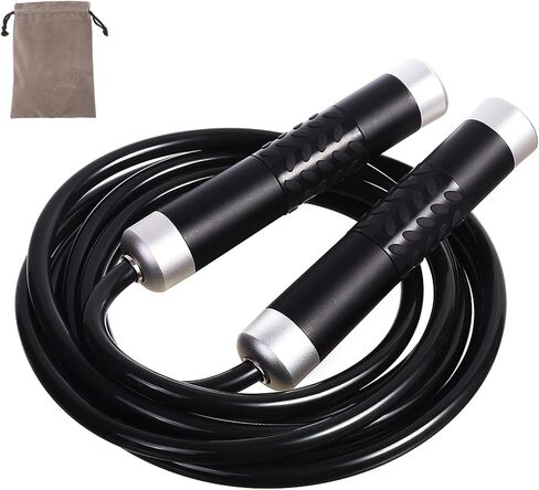 Weighted Jump Rope for Women,Men,Heavy Jump Rope with Adjustable Bold PVC Rope,Ball Bearing Aluminum Handle,Great for Crossfit Training, Boxing, and MMA Workouts in Saudi Arabia