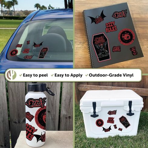 Desert Cactus Ozzy Osbourne Sticker Sheet Vinyl Decal Laptop Water Bottle Car Scrapbook (Type 2 V8) in Saudi Arabia
