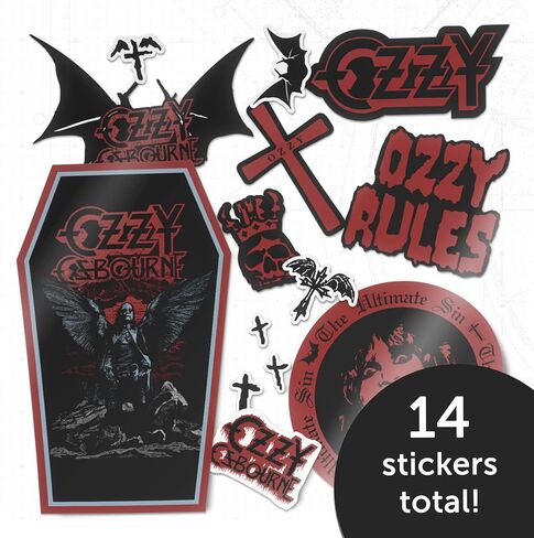 Desert Cactus Ozzy Osbourne Sticker Sheet Vinyl Decal Laptop Water Bottle Car Scrapbook (Type 2 V8) in Saudi Arabia