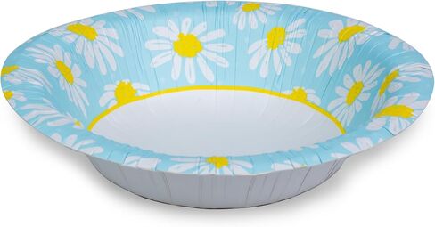 Glad Everyday Disposable Paper Bowls with Lovely Daisies Design| Cut-Resistant, Microwavable Paper Bowls for All Foods & Daily Use | 12 oz, 50 Count in Saudi Arabia