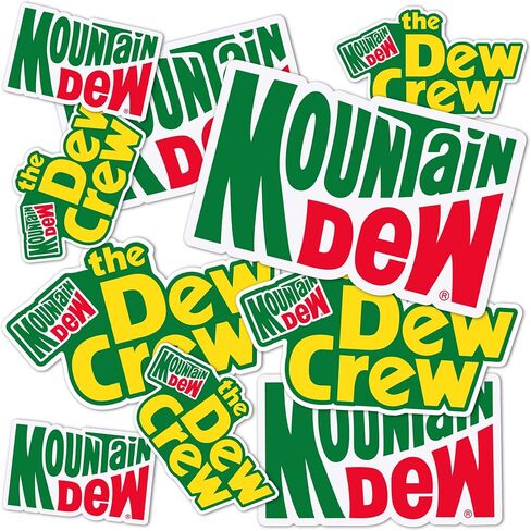 ملصق صبار الصحراء ماونتن ديو Mt Dew ملصق من الفينيل لزجاجة مياه الكمبيوتر المحمول وسجل قصاصات السيارة (النوع 1-2) in Saudi Arabia