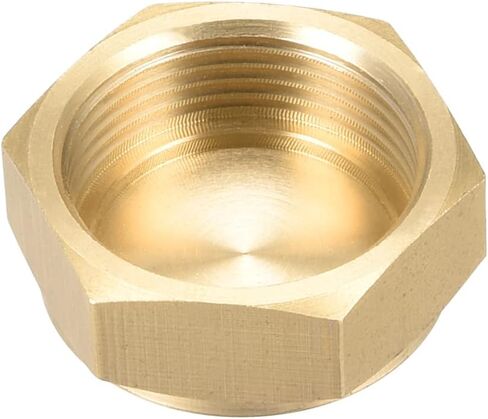 uxcell M26x1.5 Pipe Fitting Cap, Brass Hex Female Thread Hose Connector, for Garden and Outdoor Water Pipes Nozzle Joints, 2Pcs in Saudi Arabia
