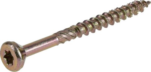 Power Pro 48581 Wood Screws, #8 x 2 Premium, Star Drive Indoor Cabinet Screws, Gold Yellow Zinc, 1lb Box in Saudi Arabia