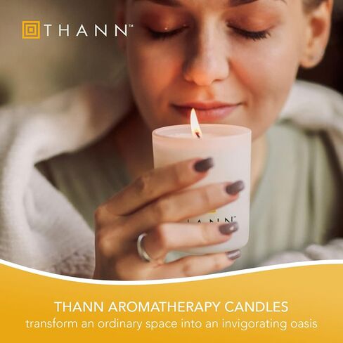 شموع معطرة من ثان للمنزل، هدايا شموع عطرية للنساء والرجال، هدايا رائعة لتدفئة المنزل، مزيج من زيوت البرتقال واليوسفي وجوزة الطيب للطاقة والفرح (30 ساعة وقت الحرق، 6.7 أونصة) in Saudi Arabia