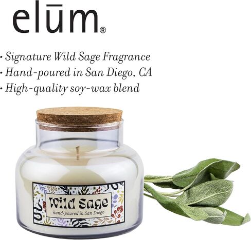 Elum Signature Luxe Candle | Hand Poured in San Diego | Soy Wax Burns Clean | Home Fragrance in Saudi Arabia