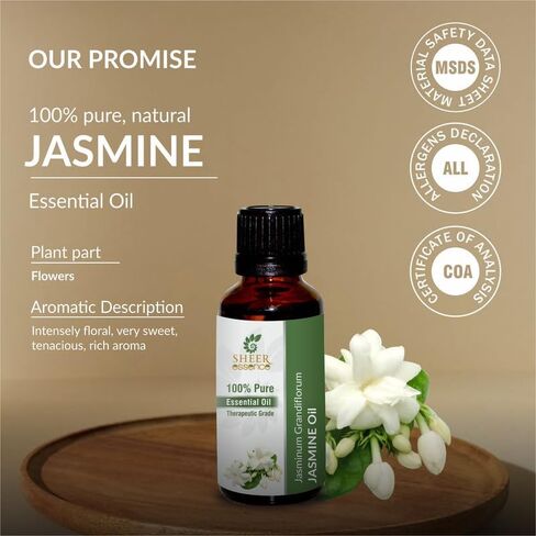 زيت الياسمين - (الياسمين الكبير) - زيت عطري 100% طبيعي نقي وغير مخفف وغير مقطوع بدرجة علاجية 0.50 أونصة سائلة (15 مل) in Saudi Arabia