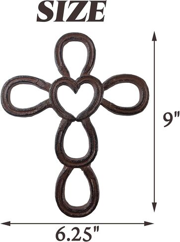 حذاء RONYOUNG من الحديد الزهر على شكل قلب حصان مقاس 16.25 سم × 9 سم (بني داكن) in Kuwait