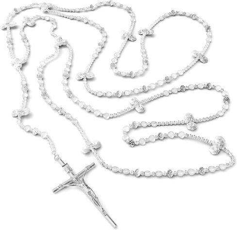 لاسو الزفاف مع بلورات على شكل قلب - لازو دي بودا - مسبحة كبيرة الحجم مع صليب لحفل الزفاف - حبل وحدة الزفاف التقليدي - هدية الزفاف in Kuwait