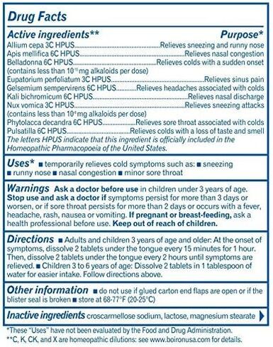 Boiron Coldcalm Cold Relief Quick Dissolving Tablets-60 ct in Saudi Arabia