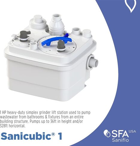 نظام المطحنة SANIFLO Sanicubic 1 - 120 فولت - سكني وتجاري in Saudi Arabia