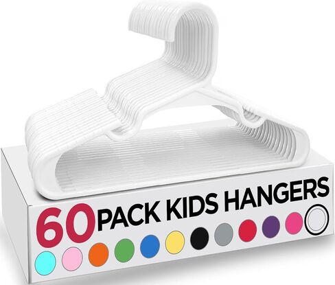 Utopia Home 20 Pack Kids Hangers - 11.5 Inch Plastic Baby Hangers for Closet - Childrens Hangers for Clothes & Infant Hangers for Closet - Ideal for Everyday Standard Use (Baby Pink) in Saudi Arabia